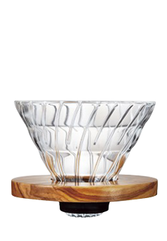 Hario V60 Dripper 02 (glass-olive wood)